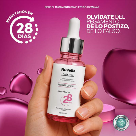 NUVELLA - Serum de Pestañas y Cejas | Crecimiento Rápido y Volumen